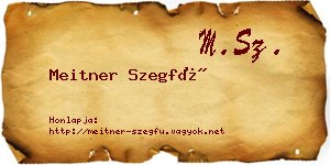 Meitner Szegfű névjegykártya
